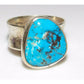 Navajo White Water Mine Turquoise Ring Size 13 Sterling 
