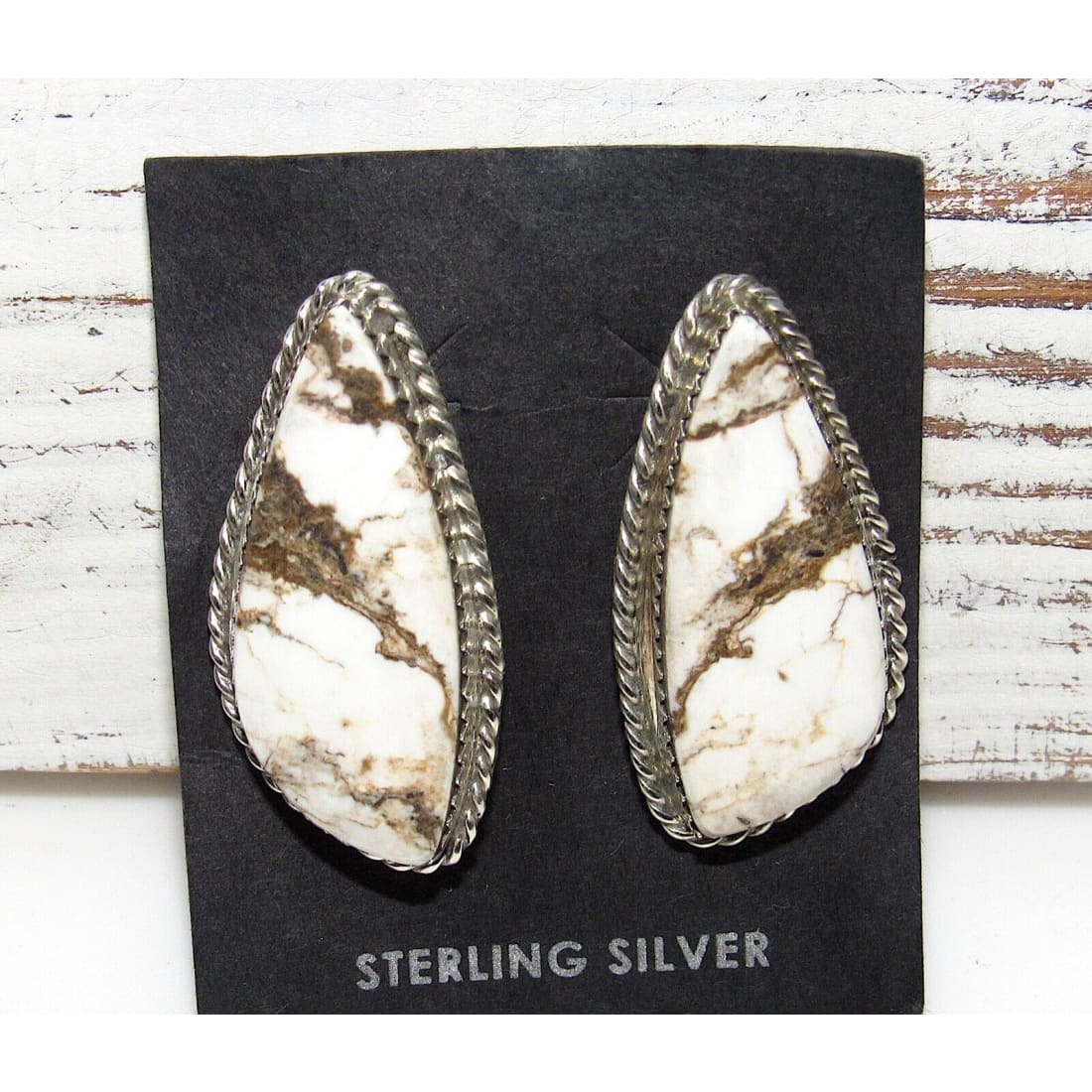 Navajo Wild Horse Post Earrings Sterling Silver Native 