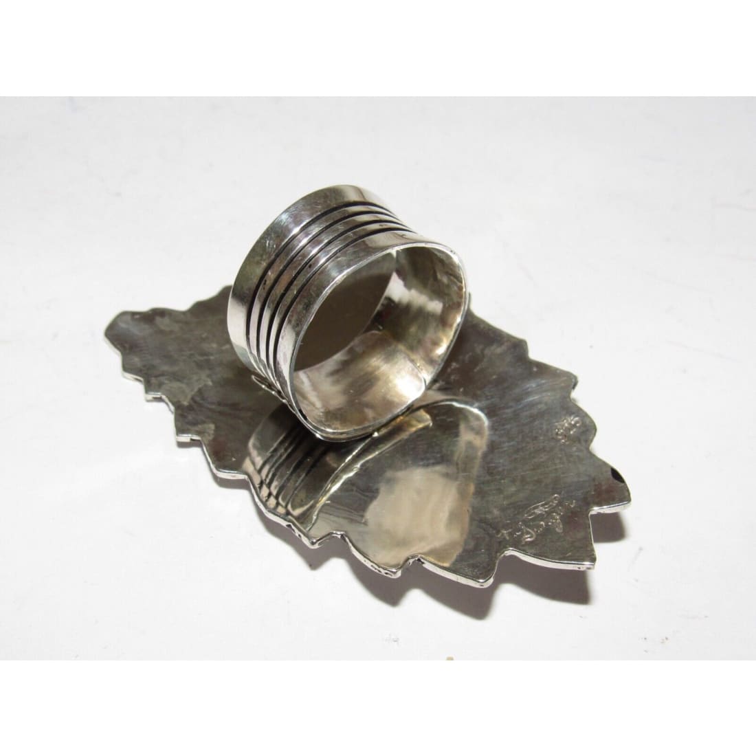 Navajo Wolf Adjustable Ring Richard Singer Sterling Silver