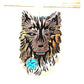 Navajo Wolf Adjustable Ring Richard Singer Sterling Silver