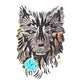 Navajo Wolf Adjustable Ring Richard Singer Sterling Silver