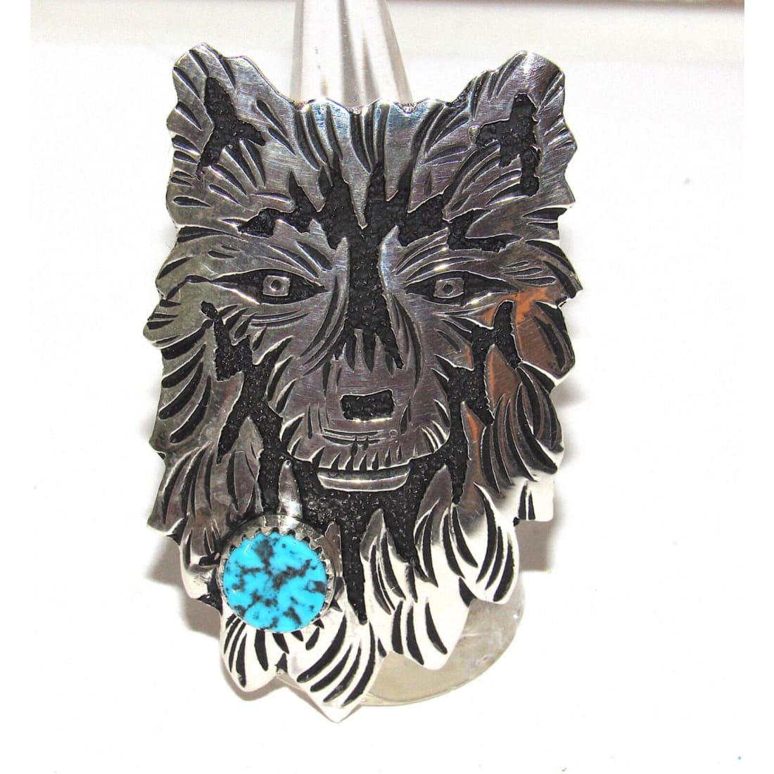Navajo Wolf Adjustable Ring Richard Singer Sterling Silver