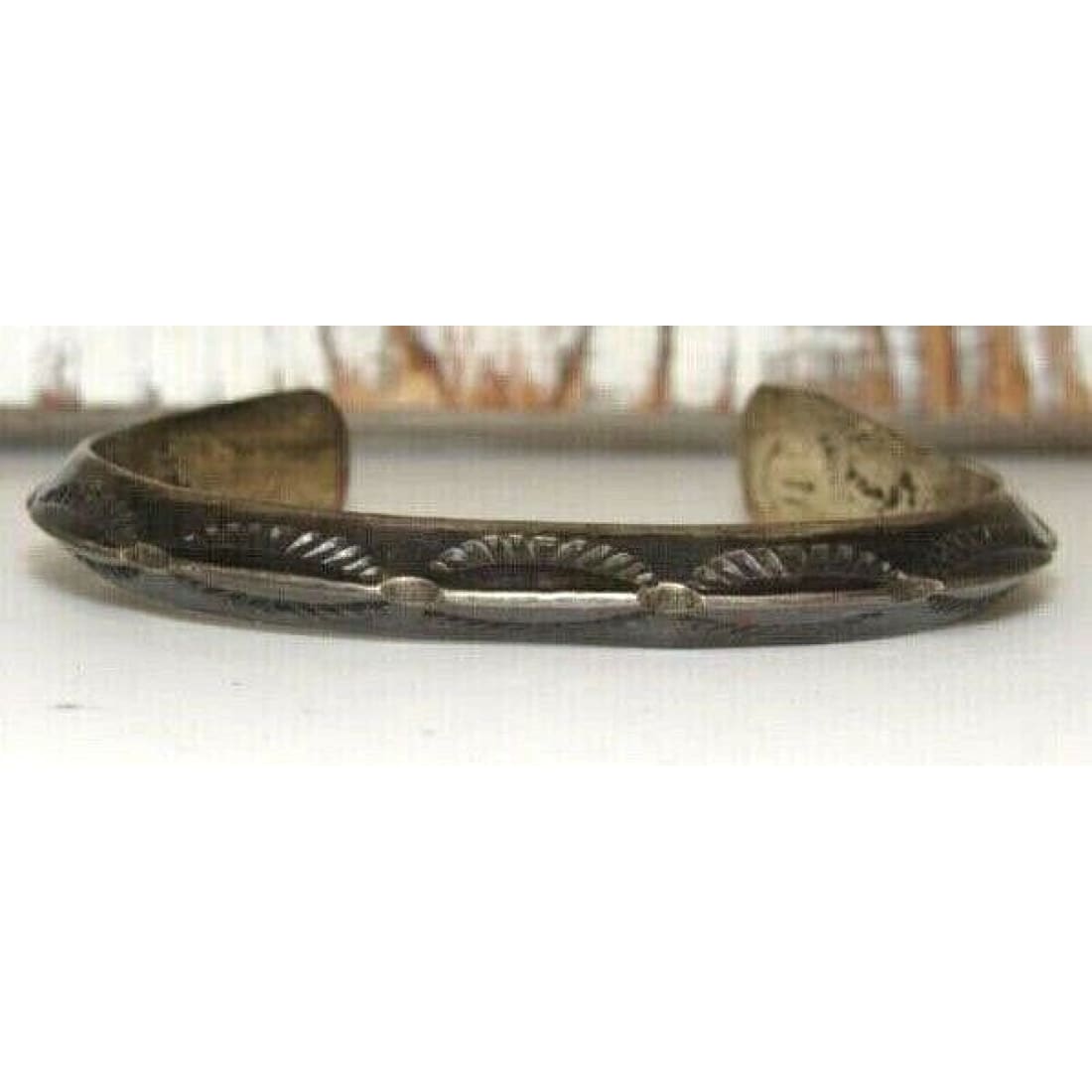 Old Pawn Navajo Carinated Ingot Cuff Bracelet Sterling Silver Native American Native American