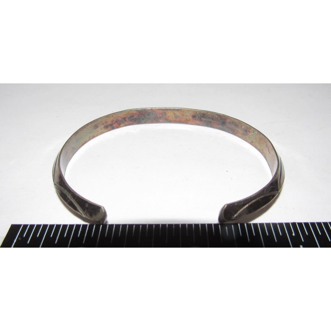 Old Pawn Navajo Carinated Ingot Cuff Bracelet Sterling 