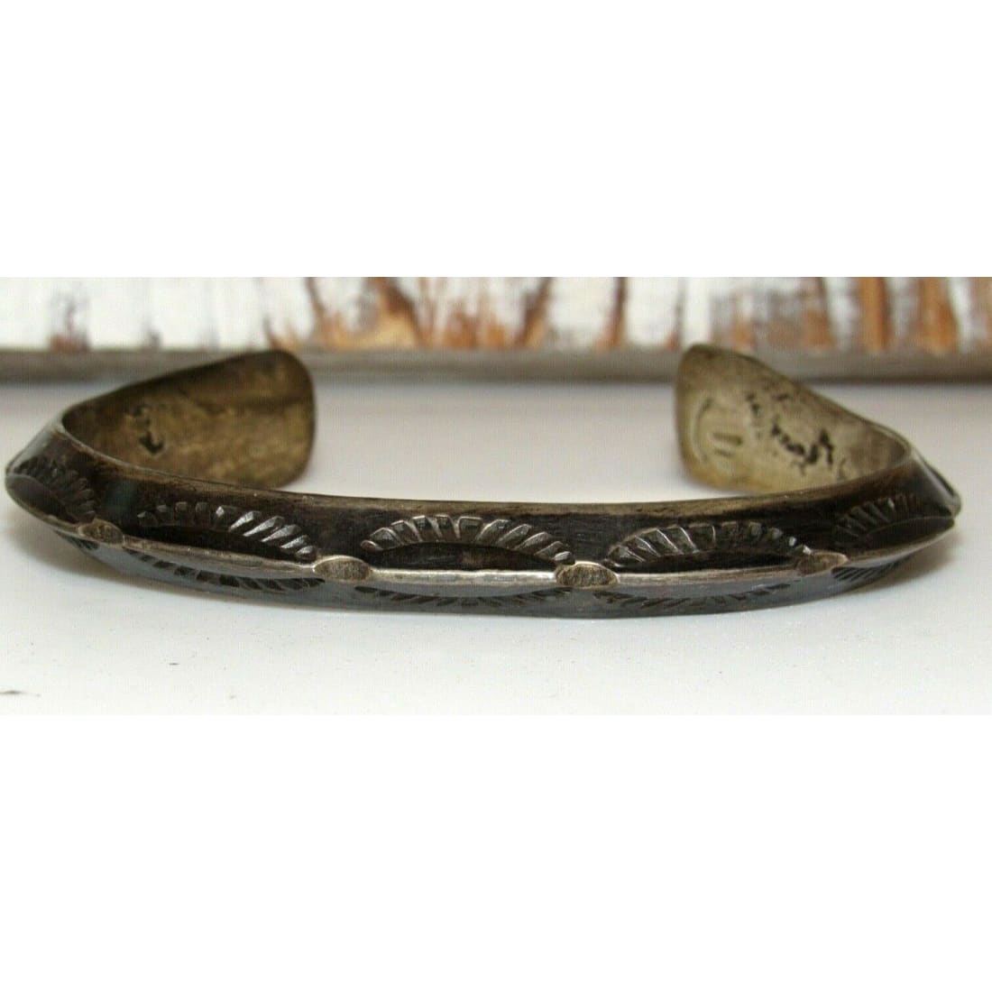 Old Pawn Navajo Carinated Ingot Cuff Bracelet Sterling Silver Native American Native American