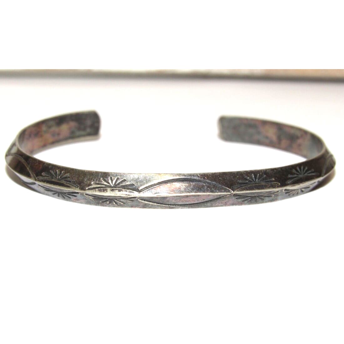 Old Pawn Navajo Carinated Ingot Cuff Bracelet Sterling 