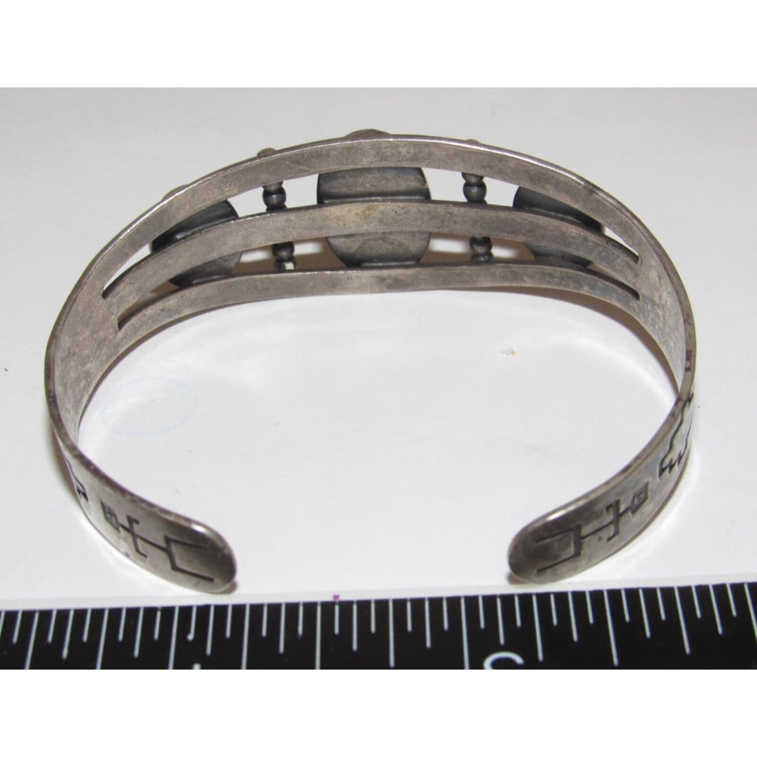 Old Pawn Navajo Cerrillos Turquoise Cuff Bracelet Ingot 