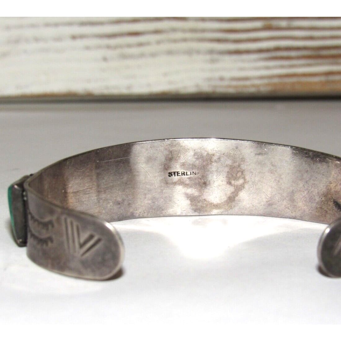 Old Pawn Navajo Cerrillos Turquoise Cuff Bracelet Ingot