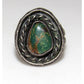 Old Pawn Navajo Cerrillos Turquoise Ring Size 7 Sterling Silver Native American
