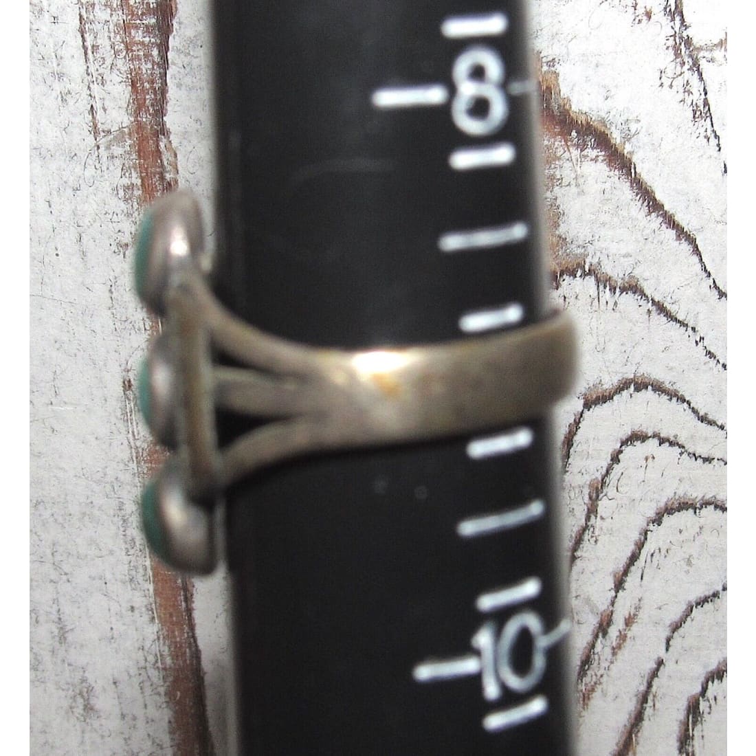 Old Pawn Navajo Cerrillos Turquoise Ring Size 9 Ingot 