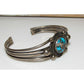 Old Pawn Navajo Cuff Bracelet Bisbee Turquoise Sterling Silver Native American Native American
