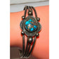 Old Pawn Navajo Cuff Bracelet Bisbee Turquoise Sterling Silver Native American Native American