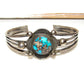 Old Pawn Navajo Cuff Bracelet Bisbee Turquoise Sterling Silver Native American Native American