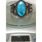 Old Pawn Navajo Cuff Bracelet Kingman Turquoise Sterling 