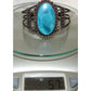 Old Pawn Navajo Cuff Bracelet Kingman Turquoise Sterling 