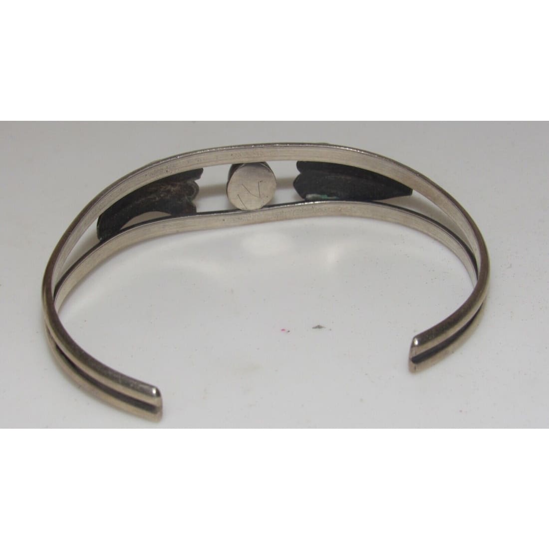 Old Pawn Navajo Cuff Bracelet Sterling Silver Turquoise 