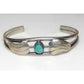 Old Pawn Navajo Cuff Bracelet Sterling Silver Turquoise 