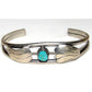 Old Pawn Navajo Cuff Bracelet Sterling Silver Turquoise 