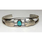 Old Pawn Navajo Cuff Bracelet Sterling Silver Turquoise 