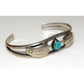 Old Pawn Navajo Cuff Bracelet Sterling Silver Turquoise 