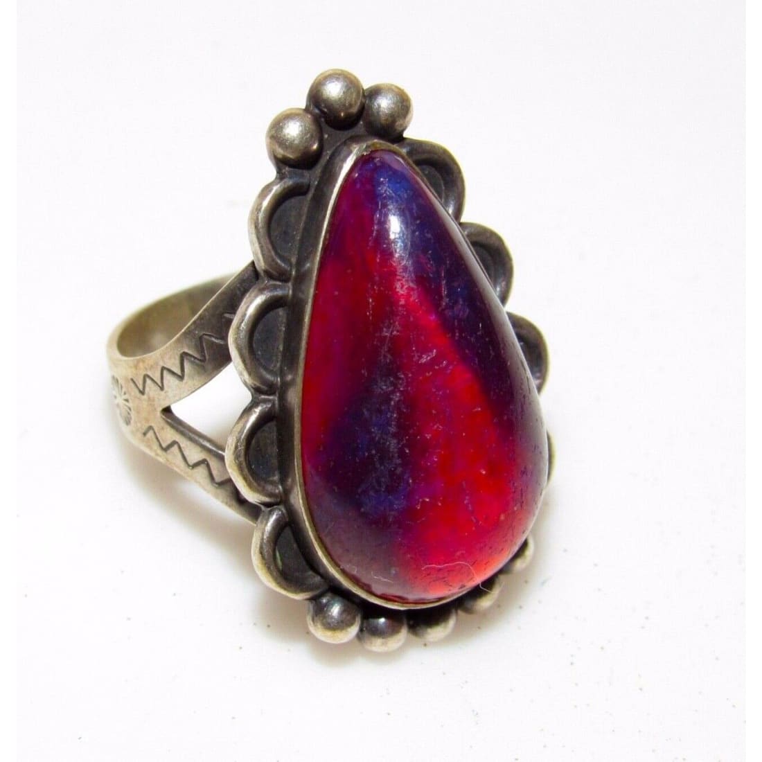 Old Pawn Navajo Dragon Breath Ring Size 6.5 Sterling Silver Fred Harvey Era Old Pawn