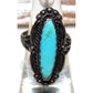 Old Pawn Navajo Fred Harvey Era Turquoise Ring Size 7 