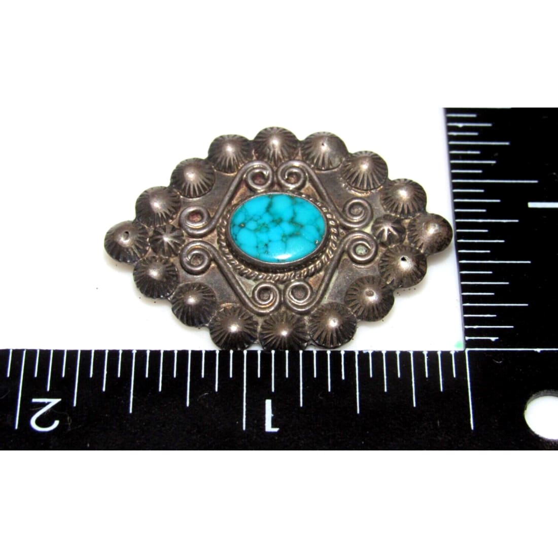 Old Pawn Navajo Fred Harvey Era Turquoise Sterling Silver 