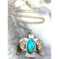 Old Pawn Navajo Ingot Thunderbird Necklace Turquoise