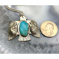 Old Pawn Navajo Ingot Thunderbird Necklace Turquoise