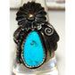 Old Pawn Navajo Kingman Turquoise Ring Sz 6.5 Jimmy Victor Begay Sterling Silver Native American