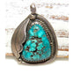 Old Pawn Navajo Natural Morenci Turquoise Pendant Native 