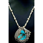 Old Pawn Navajo Necklace Sterling Gem Kingman Turquoise 