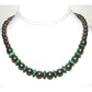 Old Pawn Navajo Pearls Necklace Graduated Beads Sterling 
