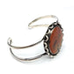 Old Pawn Navajo Petrified Wood Cuff Bracelet Sterling Silver