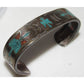 Old Pawn Navajo Peyote Bird Cuff Bracelet Turquoise Coral 