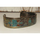 Old Pawn Navajo Peyote Bird Cuff Bracelet Turquoise Coral 