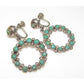 Old Pawn Navajo Snake Eye Turquoise Sterling Silver Screw 