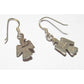 Old Pawn Navajo Thunderbird Dangle Earrings Sterling Silver 