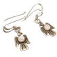 Old Pawn Navajo Thunderbird Dangle Earrings Sterling Silver 