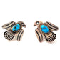 Old Pawn Navajo Thunderbird Scewback Earrings Sterling 