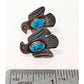 Old Pawn Navajo Thunderbird Scewback Earrings Sterling 