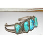 Old Pawn Navajo Turquoise Cuff Bracelet Sterling Silver