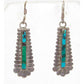 Old Pawn Navajo Turquoise Inlay Sterling Silver Dangle