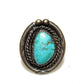 Old Pawn Navajo Turquoise Ring Size 5 Sterling Silver Native