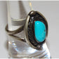 Old Pawn Navajo Turquoise Ring Size 6.5 Sterling Silver