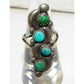 Old Pawn Navajo Turquoise Statement Ring Size 6 Sterling 