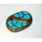 Old Pawn Vintage ZUNI Turquoise Sterling Silver Belt Buckle 