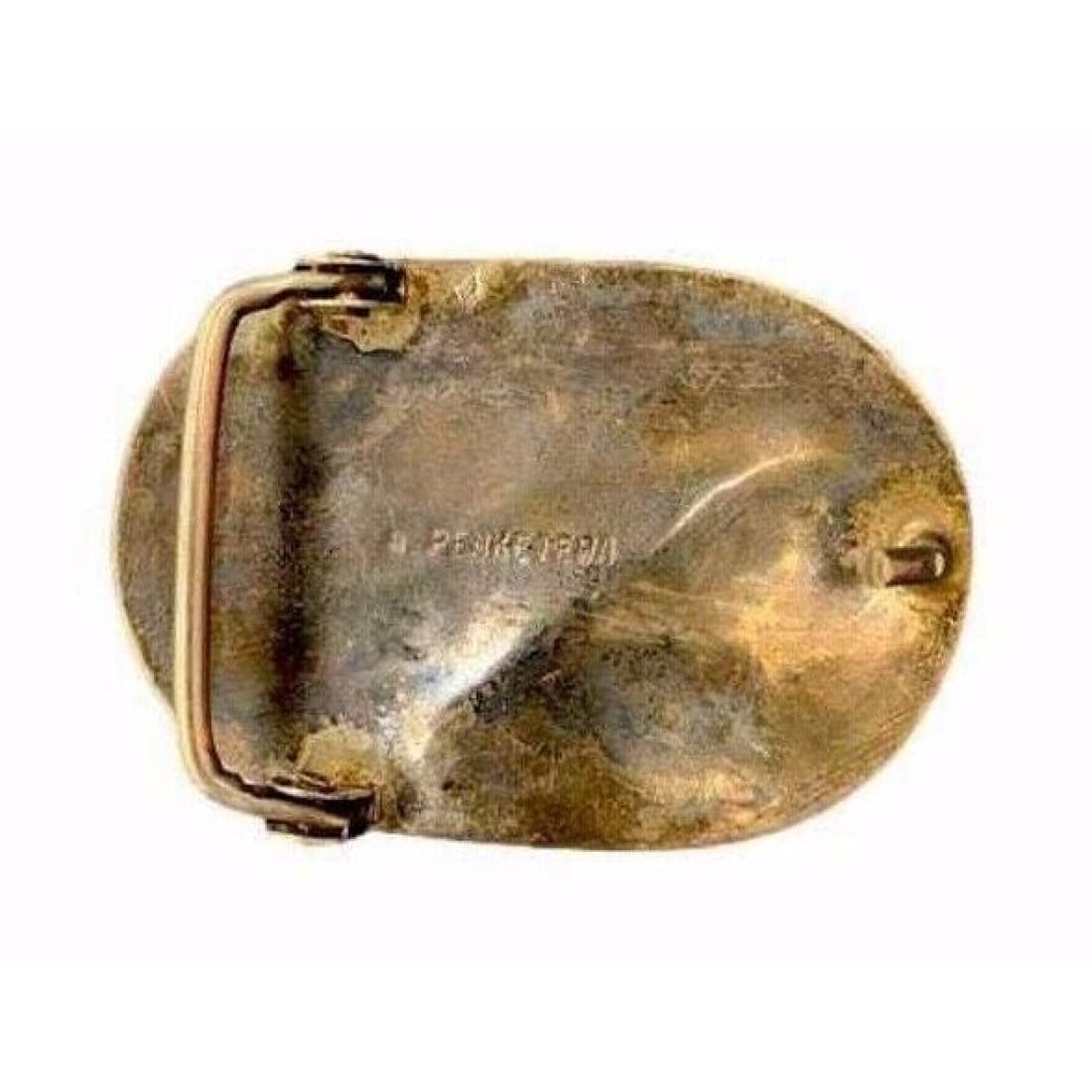 Old Pawn Vintage ZUNI Turquoise Sterling Silver Belt Buckle 