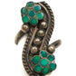 Old Pawn Zuni Dishta Family Ring Size 6.5 Turquoise Sterling
