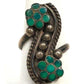 Old Pawn Zuni Dishta Family Ring Size 6.5 Turquoise Sterling